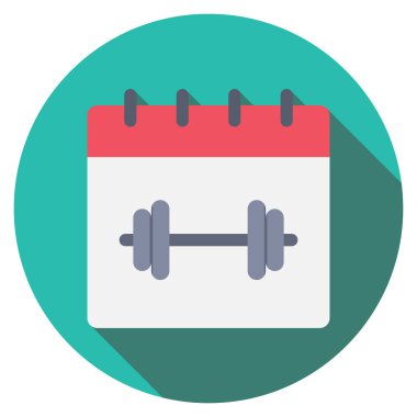 Tarih ve ay için sağlıklı yaşam Düz simgesi 