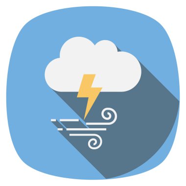 Weather Flat icon for thunder  & sock 