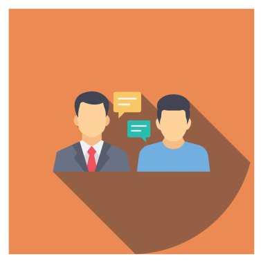 Metin & kabarcığı için Yönetim Düz simgesi 