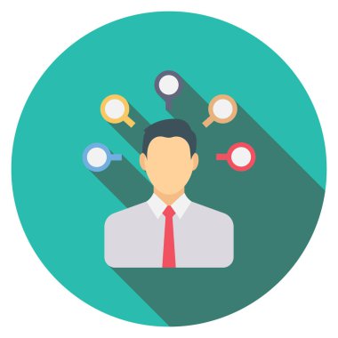 Aday & kullanıcı için İş Görüşmesi Düz simgesi 