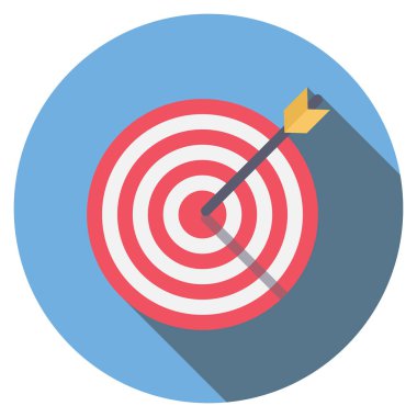 Odaklanma ve başarıya ulaşmak için İş Görüşmesi Düz simgesi