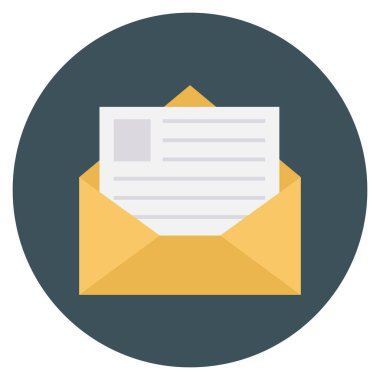 Startup Flat icons for message  & envelope 