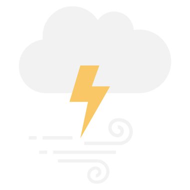 Weather Flat icon for thunder  & sock 