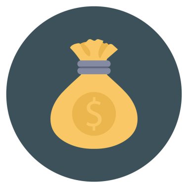 Startup Flat icons for bag  & dollar 
