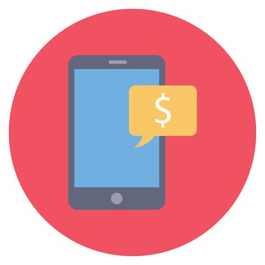 İleti & bildirimi için Para Düzlüğü simgeleri 