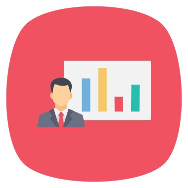 Grafik & çizelgesi için Yönetim Düz simgesi