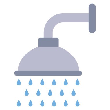 Sağlıklı yaşam & banyo için düz simge 