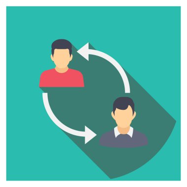 Çalışanların & yöneticisi için Yönetim Düz simgesi 