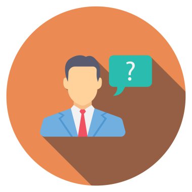 Çalışanların & adayı için İş Görüşmesi Düz simgesi 