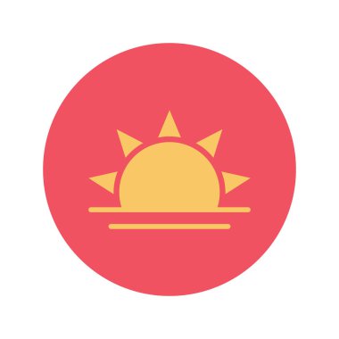 Günbatımı ve gün batımı için Gündüz & Gece Düz simgeleri 