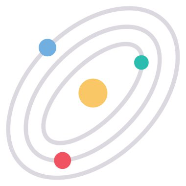 Planets Flat icons for milky way  & macrocosm