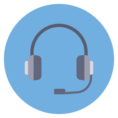 Sinema yassı ikonu, vektör illüstrasyonu. kulaklıklar