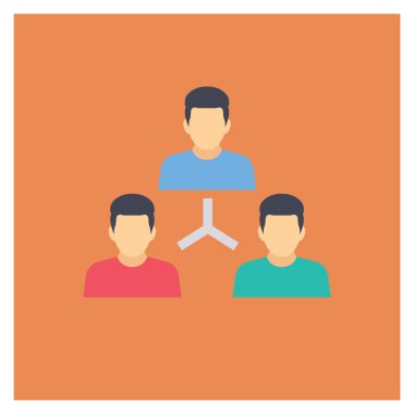 Management Flat icon  for organization  & teamwork 