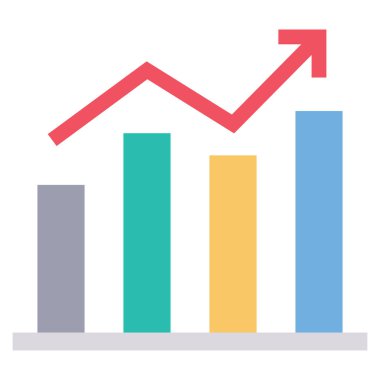 Grafik & artışı için Başlangıç Düz simgesi 