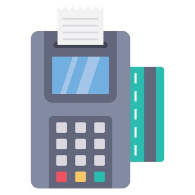 Money Flat icons for machine  & credit card 