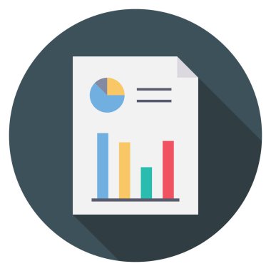 Startup Flat icons for chart  & report