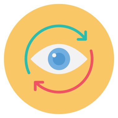 Startup Flat icons for view  & focus 