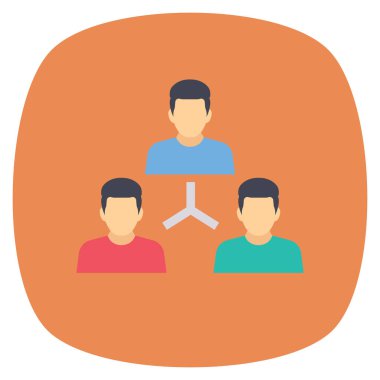 Management Flat icon  for organization  & teamwork 