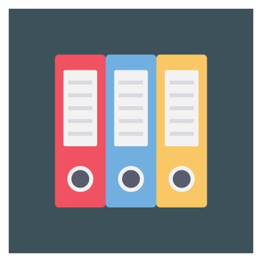 & Arşiv belgeleri için Yönetim Düz simgesi 