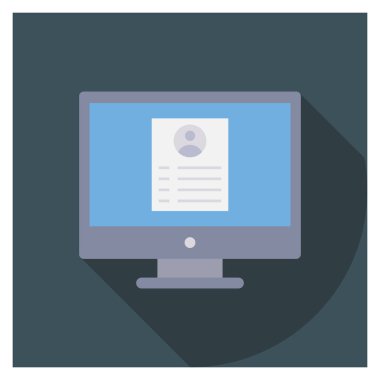 Profil & Cv için İş Görüşmesi Düz simgesi 