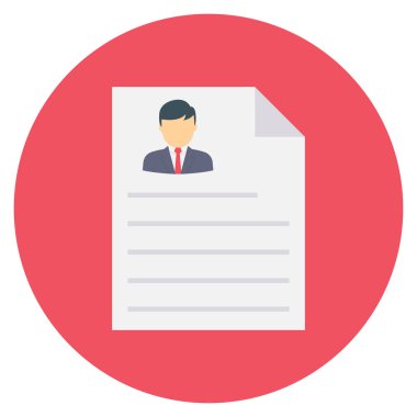 Startup Flat icons for resume & recruitment