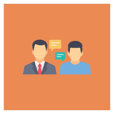 Metin & kabarcığı için Yönetim Düz simgesi 