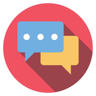 Startup Flat icons for text  & bubble 