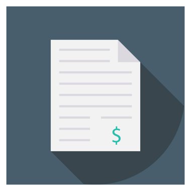 Açıklama & makbuzu için Para Düz simgeleri 