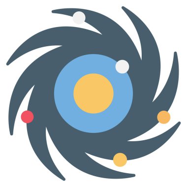 Planets Flat icons for milky way  & macrocosm 