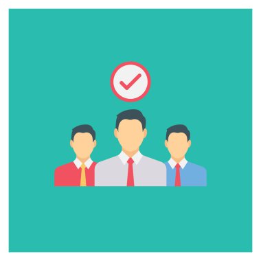 & Aday seçmek için İş Görüşmesi Düz simgesi