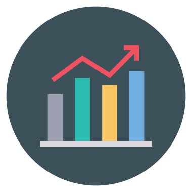 Startup Flat icons for chart  & increase 