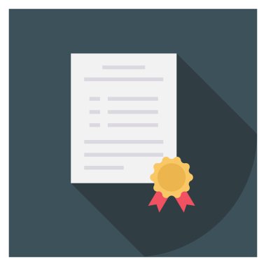 Management Flat icons for degree  & medal 