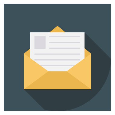 İleti & zarfı için Düz simge başlat 