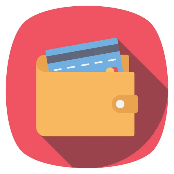 Money Flat Icons Purse Debit Card — 스톡 벡터