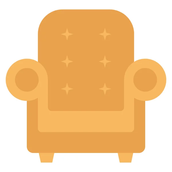 Меблі Плоскі Значки Диванів Сидіння — стоковий вектор