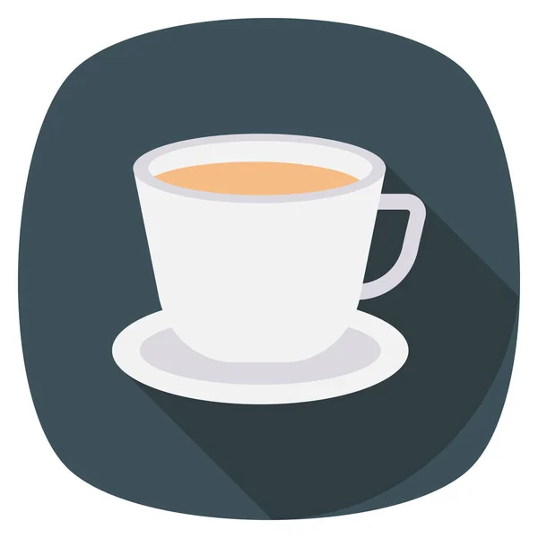 Startup Flat Pictogram Voor Kopje Koffie — Stockvector