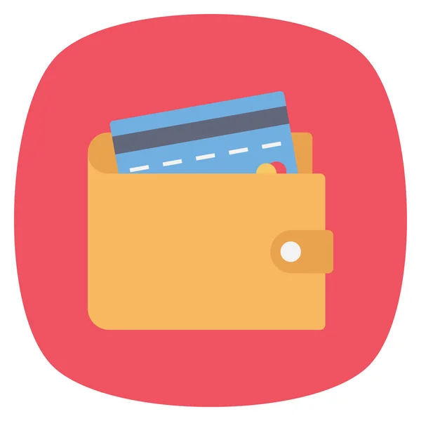 Money Flat Icons Purse Debit Card — 스톡 벡터