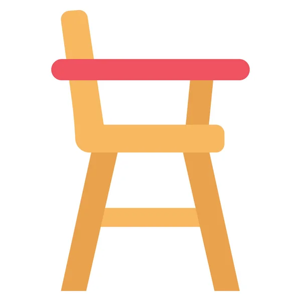Möbel Flache Symbole Für Schreibtisch Stuhl — Stockvektor