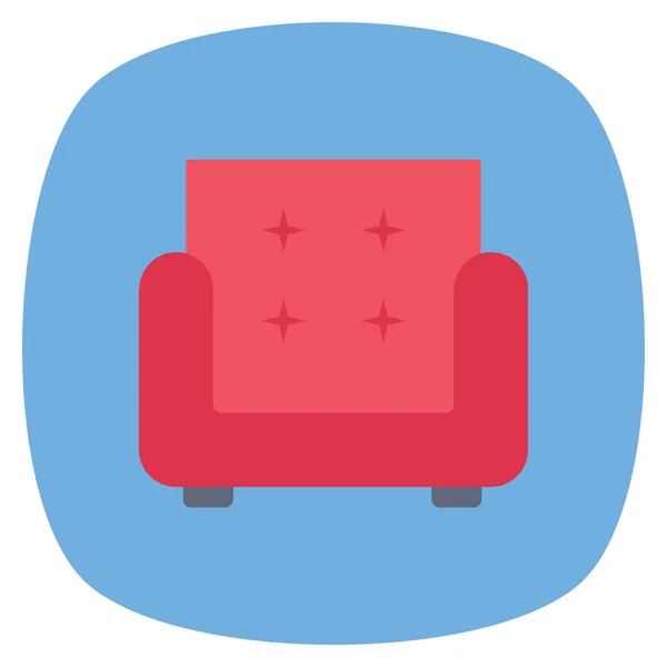 Cinema Flat Icon Vector Illustration Chair — Stock Vector