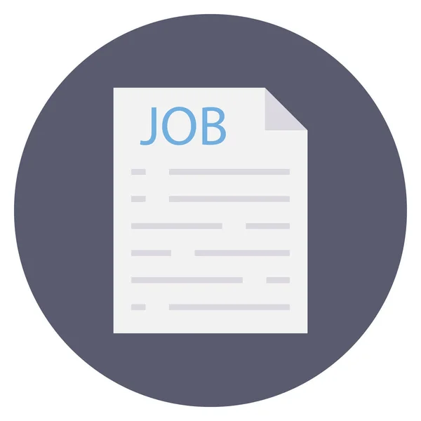 Job Interview Icône Plate Pour Recrutement — Image vectorielle