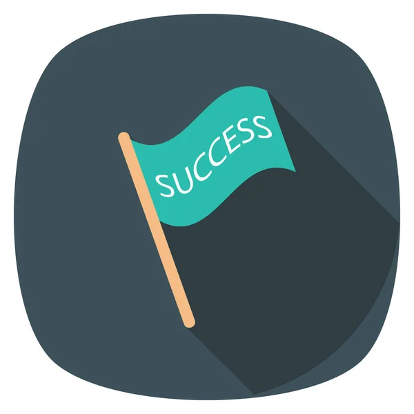 Startup Flat Icon Success Achieve — Stock Vector