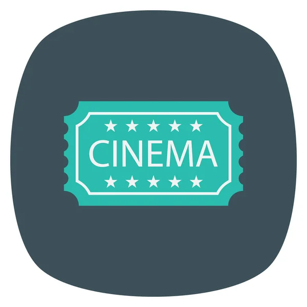 Icono Plano Cine Ilustración Vectorial — Vector de stock