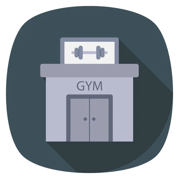 Vida Sana Icono Plano Para Entrenamiento Centro — Vector de stock