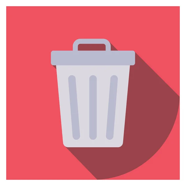 Startup Flat Icon Remove Basket — 스톡 벡터
