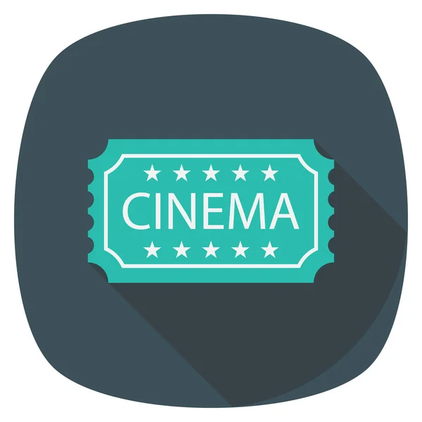 Cinema Ícone Plano Ilustração Vetorial — Vetor de Stock
