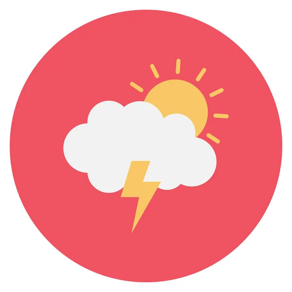 Weather Flat Icon Light Cloud — Stock Vector