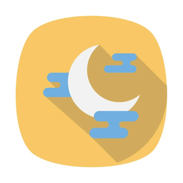Day Night Flat Icons Crescent Night — Stock Vector