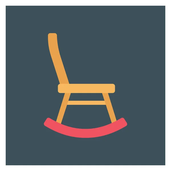 Меблі Плоскі Значки Крісла Сидіння — стоковий вектор