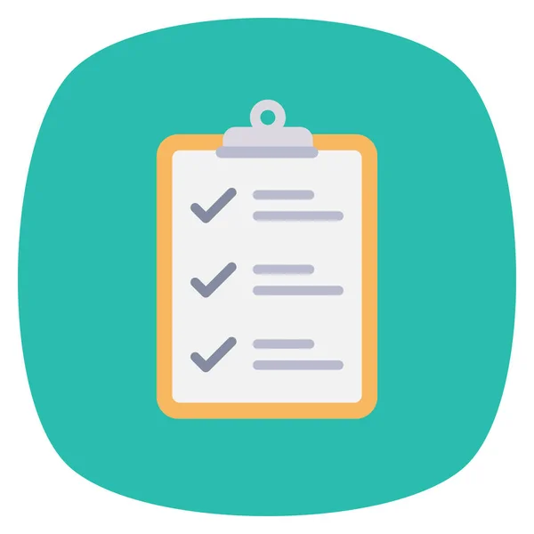 Gestión Icono Plano Para Lista Verificación Lista Tareas — Archivo Imágenes Vectoriales