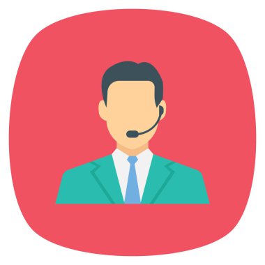 Yardım hattı ve hizmetleri için Düz simge başlat 